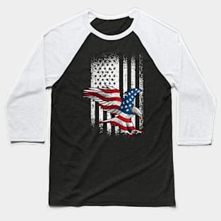 American Flag Eagle 4Th Of July Independence Day Patriotic Baseball T-Shirt